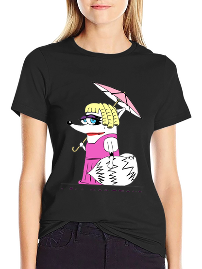 Funny Raccoon in Pink Dress T-Shirt