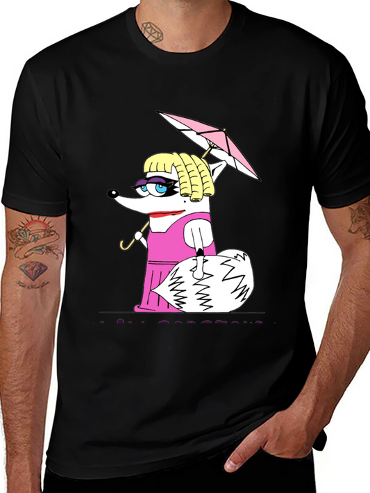 Funny Raccoon in Pink Dress T-Shirt