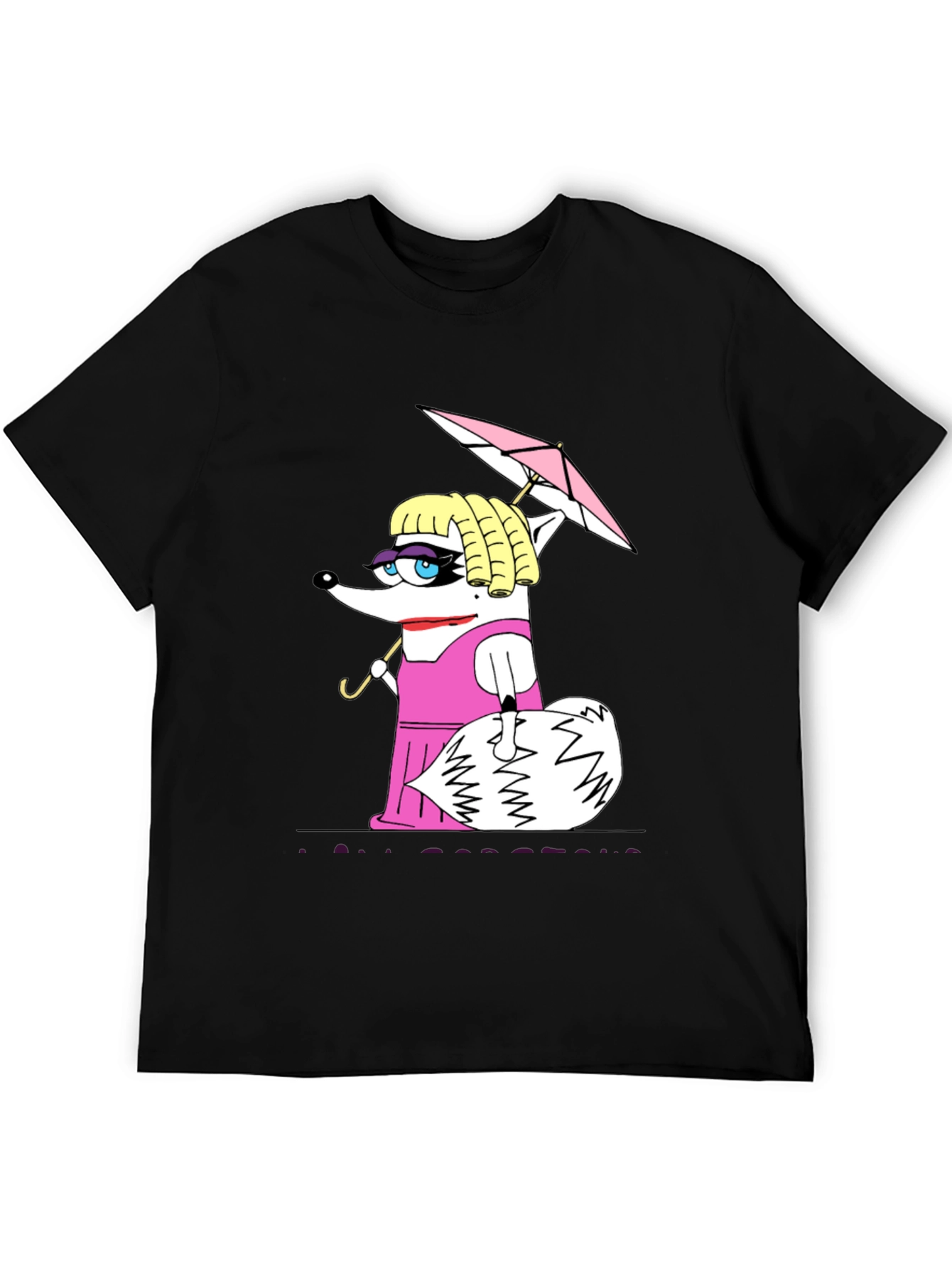 Funny Raccoon in Pink Dress T-Shirt