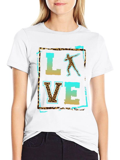 Love Shot Put Leopard Print T-Shirt