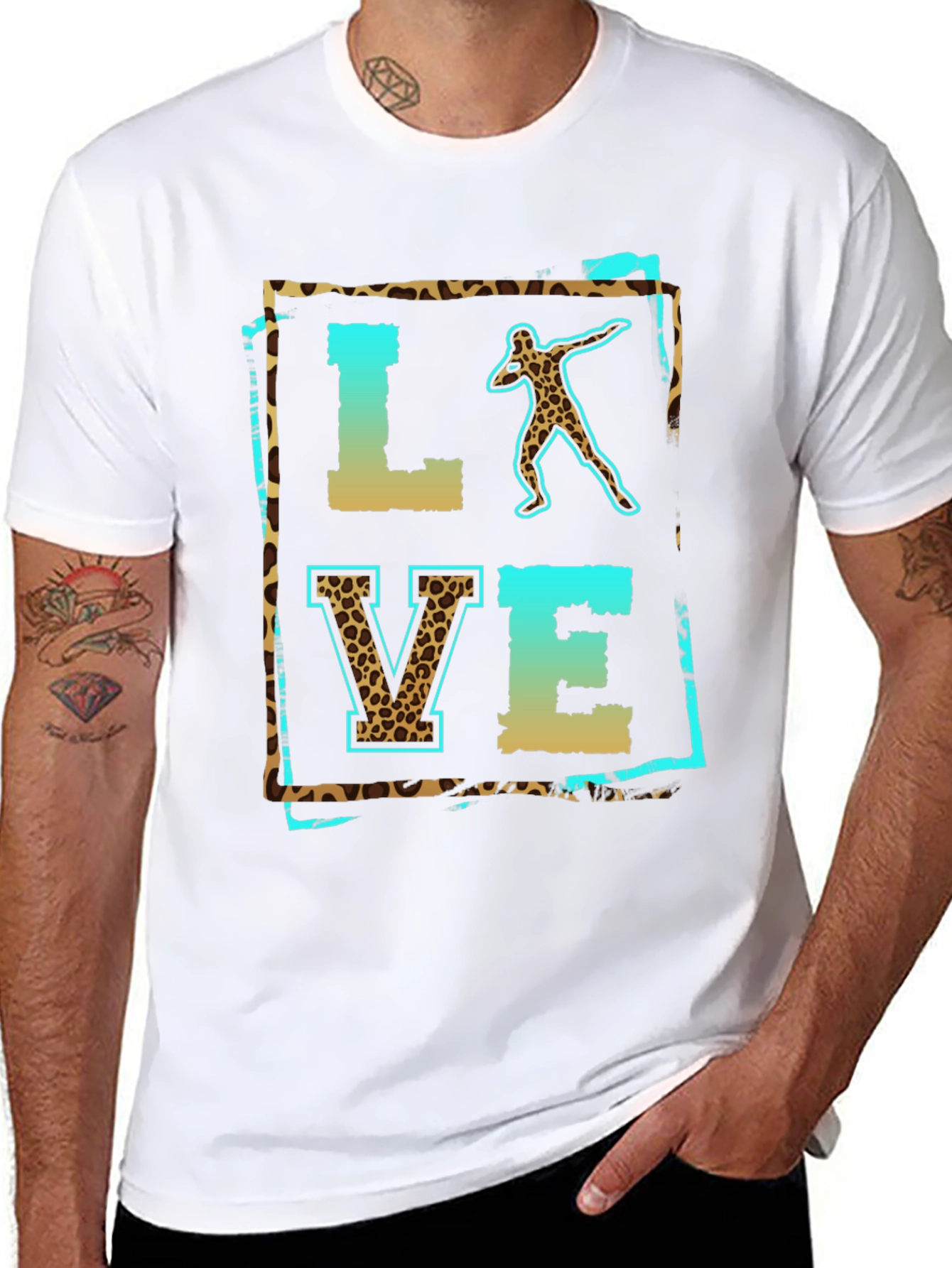 Love Shot Put Leopard Print T-Shirt
