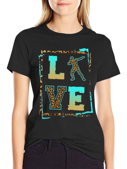 Love Shot Put Leopard Print T-Shirt