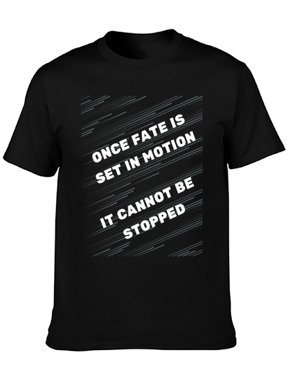 Fate in Motion Black Graphic Tee