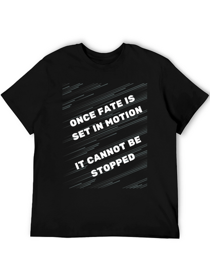 Fate in Motion Black Graphic Tee