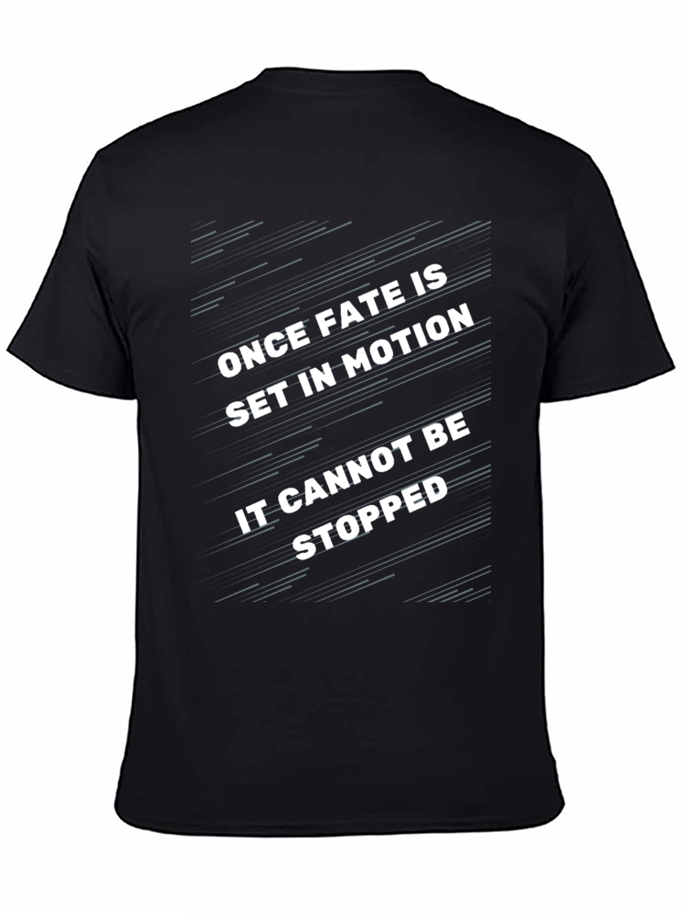Fate in Motion Black Graphic Tee