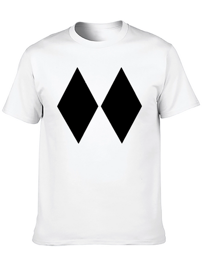 Black Diamond Pattern T-Shirt - Minimalist Style