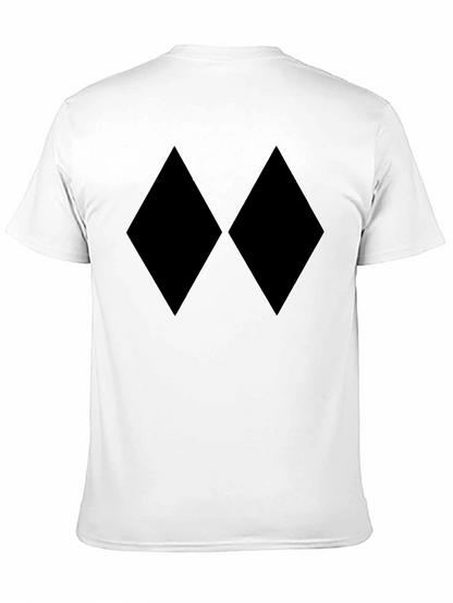 Black Diamond Pattern T-Shirt - Minimalist Style