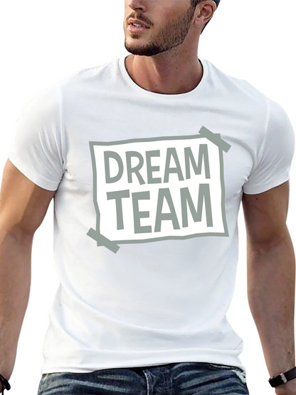 Dream Team Graphic Tee - Casual Crew Neck T-Shirt