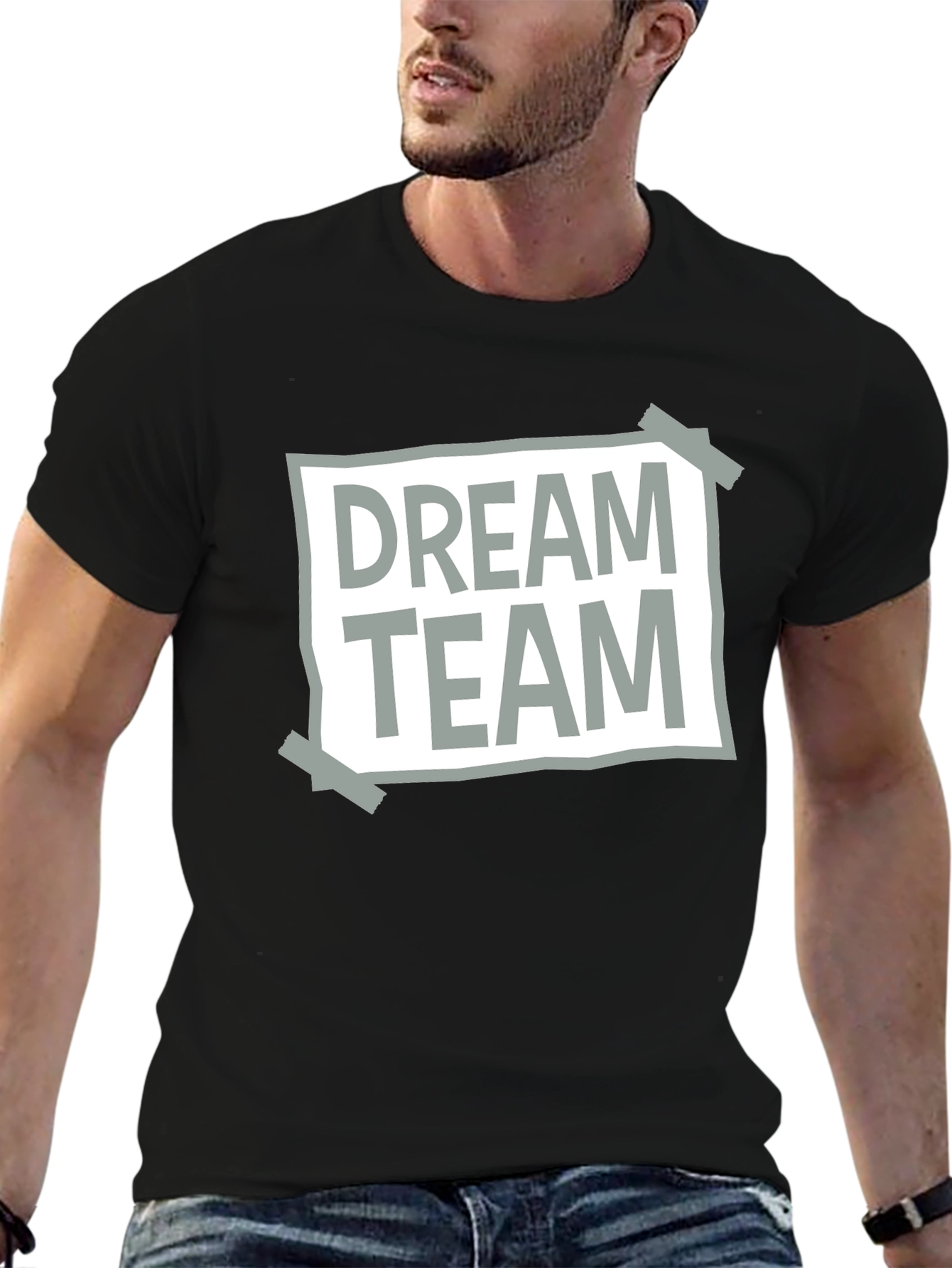 Dream Team Graphic Tee - Casual Crew Neck T-Shirt