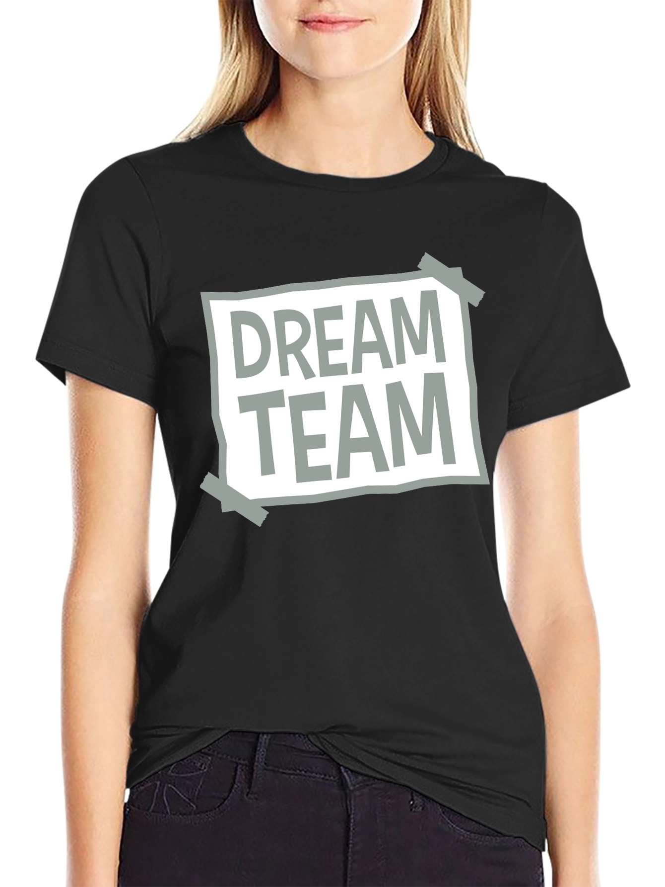 Dream Team Graphic Tee - Casual Crew Neck T-Shirt