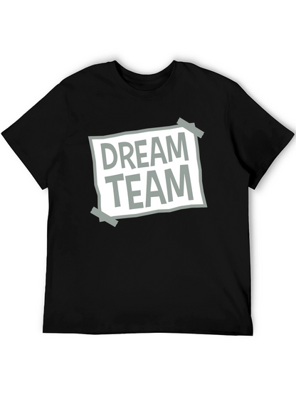 Dream Team Graphic Tee - Casual Crew Neck T-Shirt
