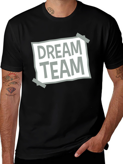 Dream Team Graphic Tee - Casual Crew Neck T-Shirt