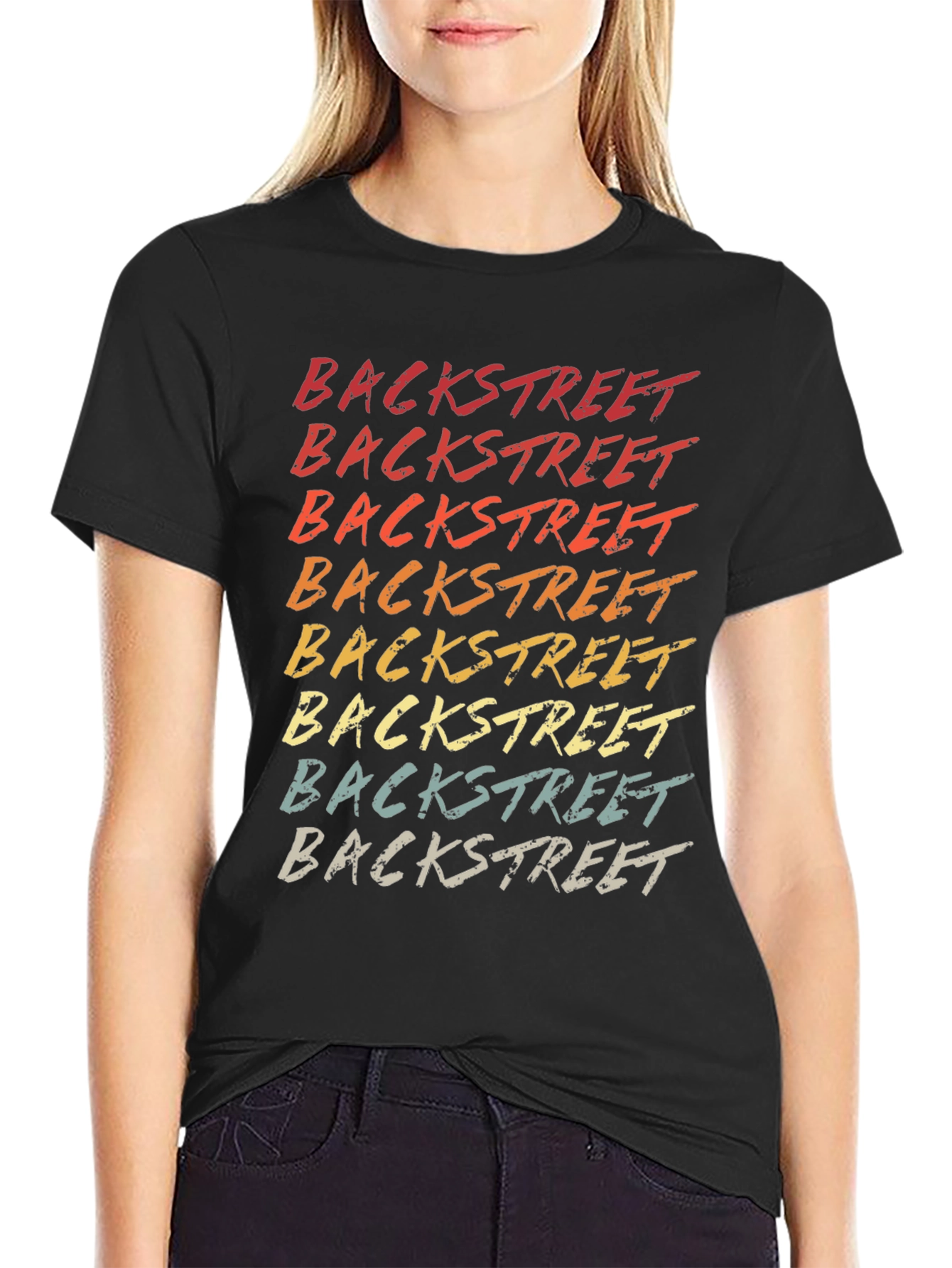 Retro Backstreet Text Graphic Tee
