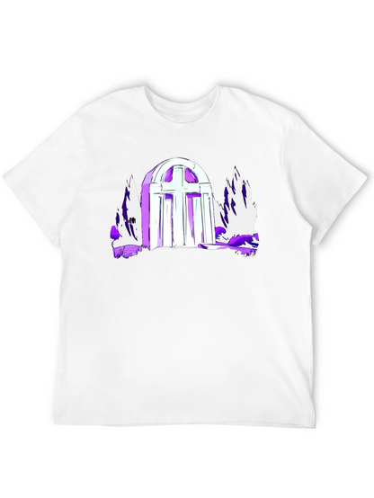 Gothic Cross Graphic Tee - Black