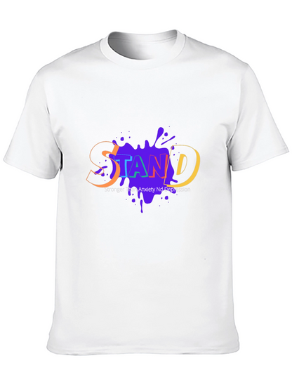 STAND Stronger Than Anxiety Depression Graphic Tee