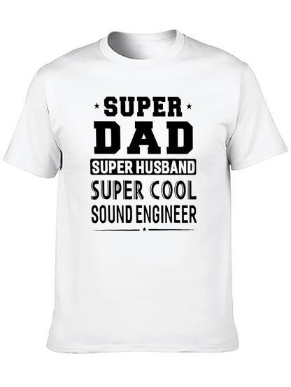 Super Dad Sound Engineer Black T-Shirt