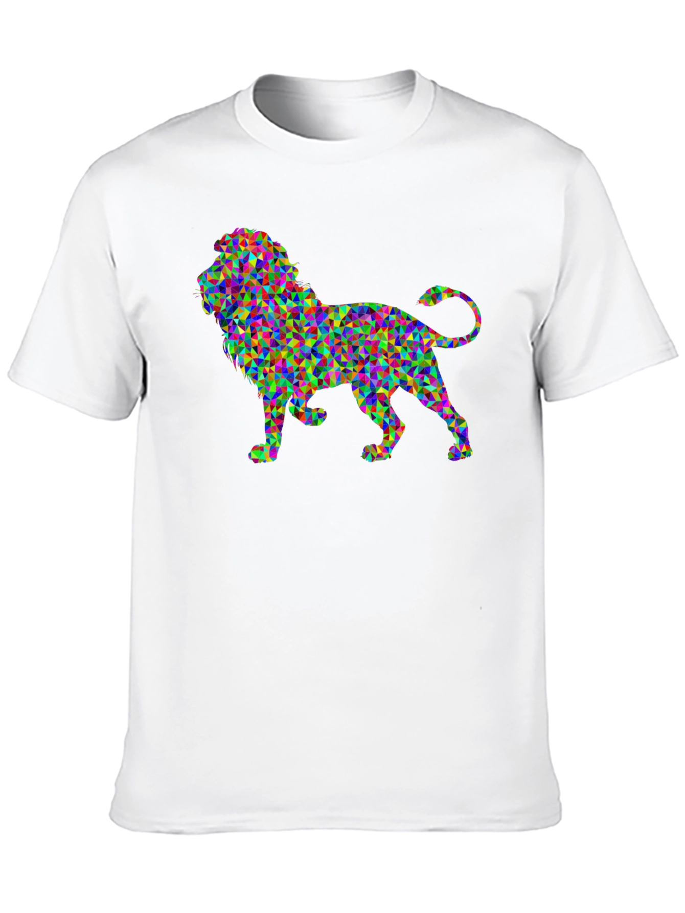 Geometric Lion Graphic T-Shirt