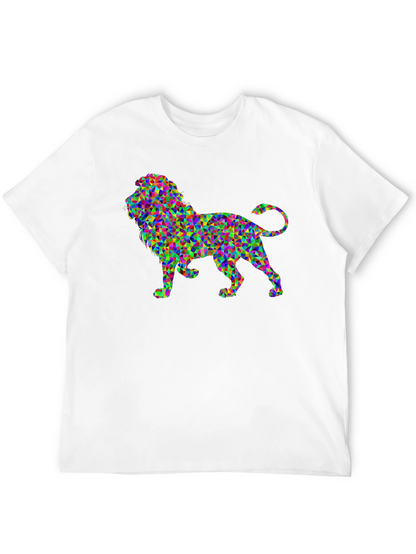 Geometric Lion Graphic T-Shirt