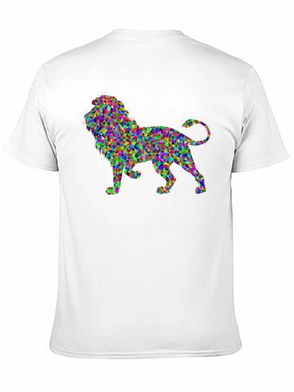 Geometric Lion Graphic T-Shirt