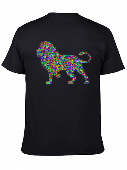 Geometric Lion Graphic T-Shirt
