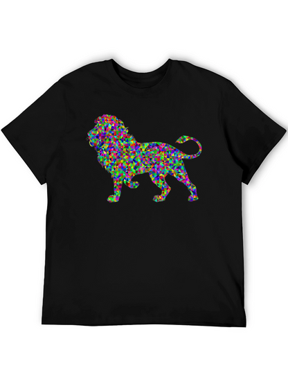 Geometric Lion Graphic T-Shirt