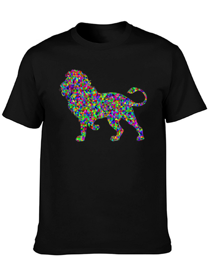 Geometric Lion Graphic T-Shirt