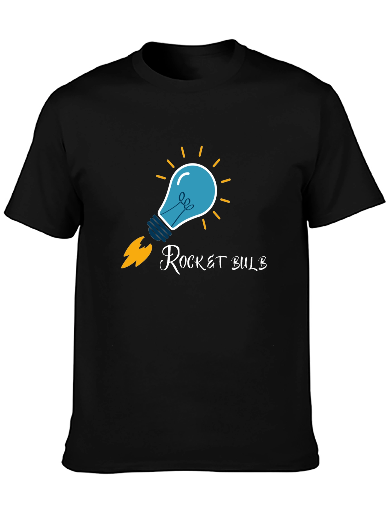 Rocket Bulb Graphic T-Shirt - Creative Design
