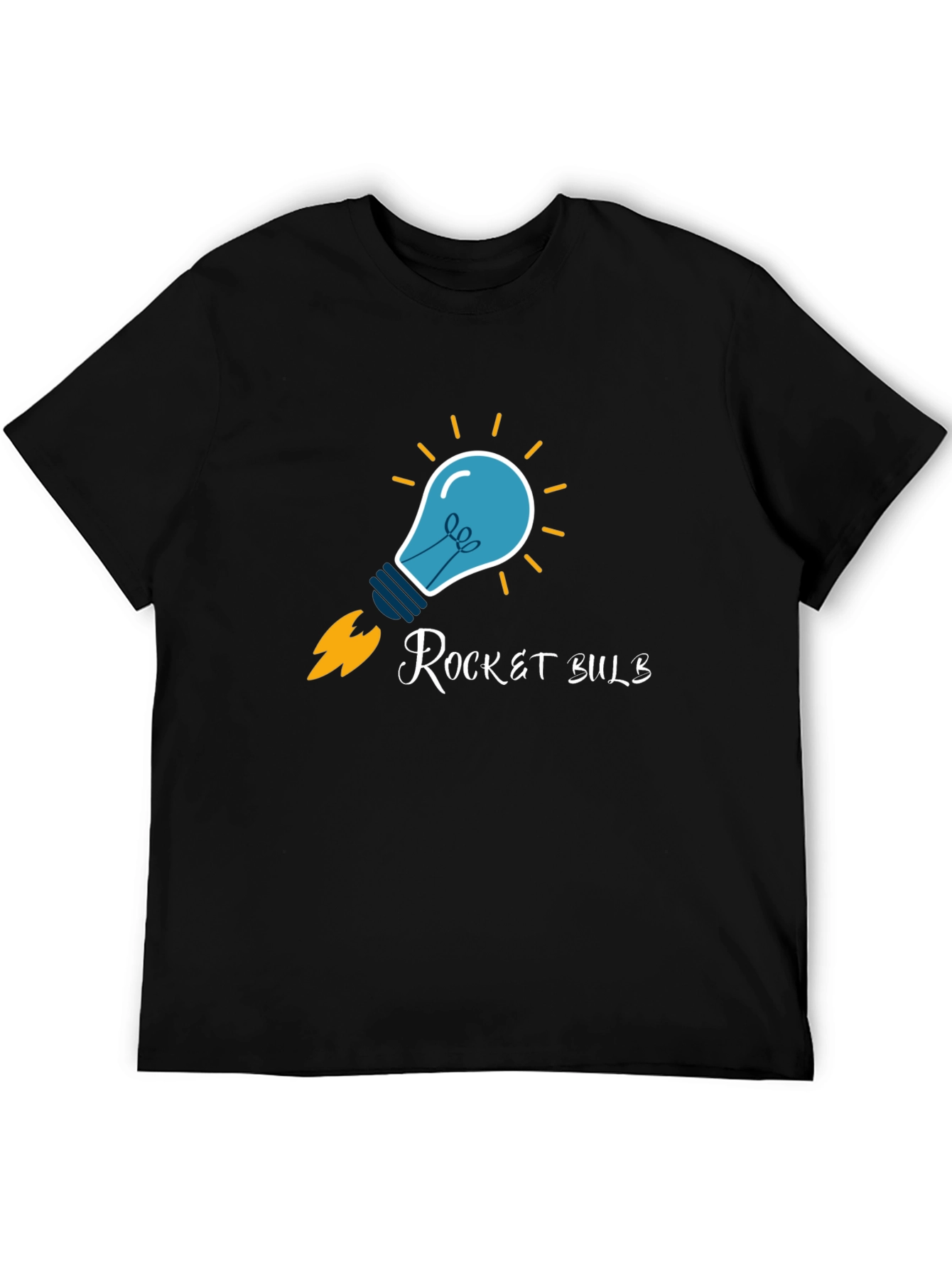 Rocket Bulb Graphic T-Shirt - Creative Design