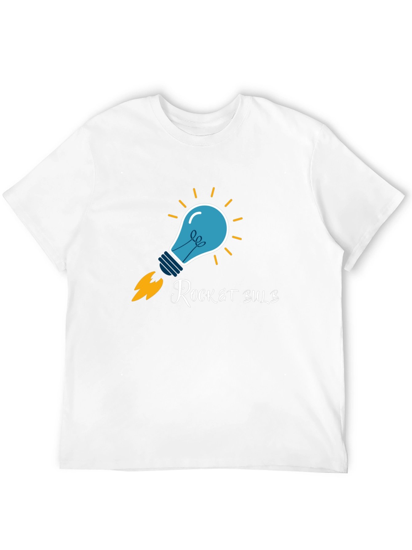 Rocket Bulb Graphic T-Shirt - Creative Design