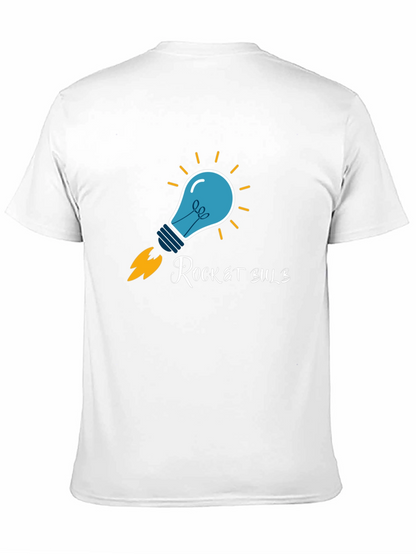 Rocket Bulb Graphic T-Shirt - Creative Design