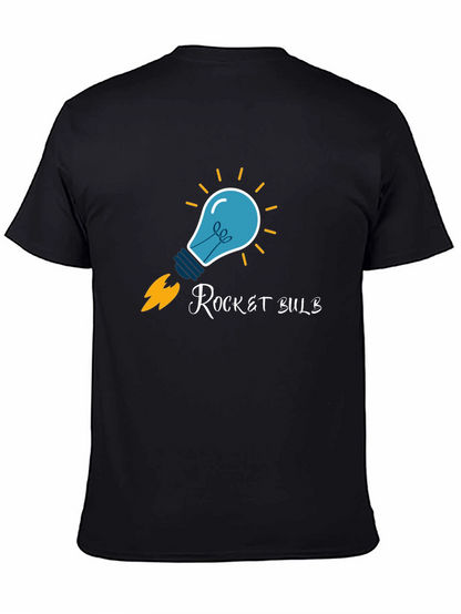 Rocket Bulb Graphic T-Shirt - Creative Design