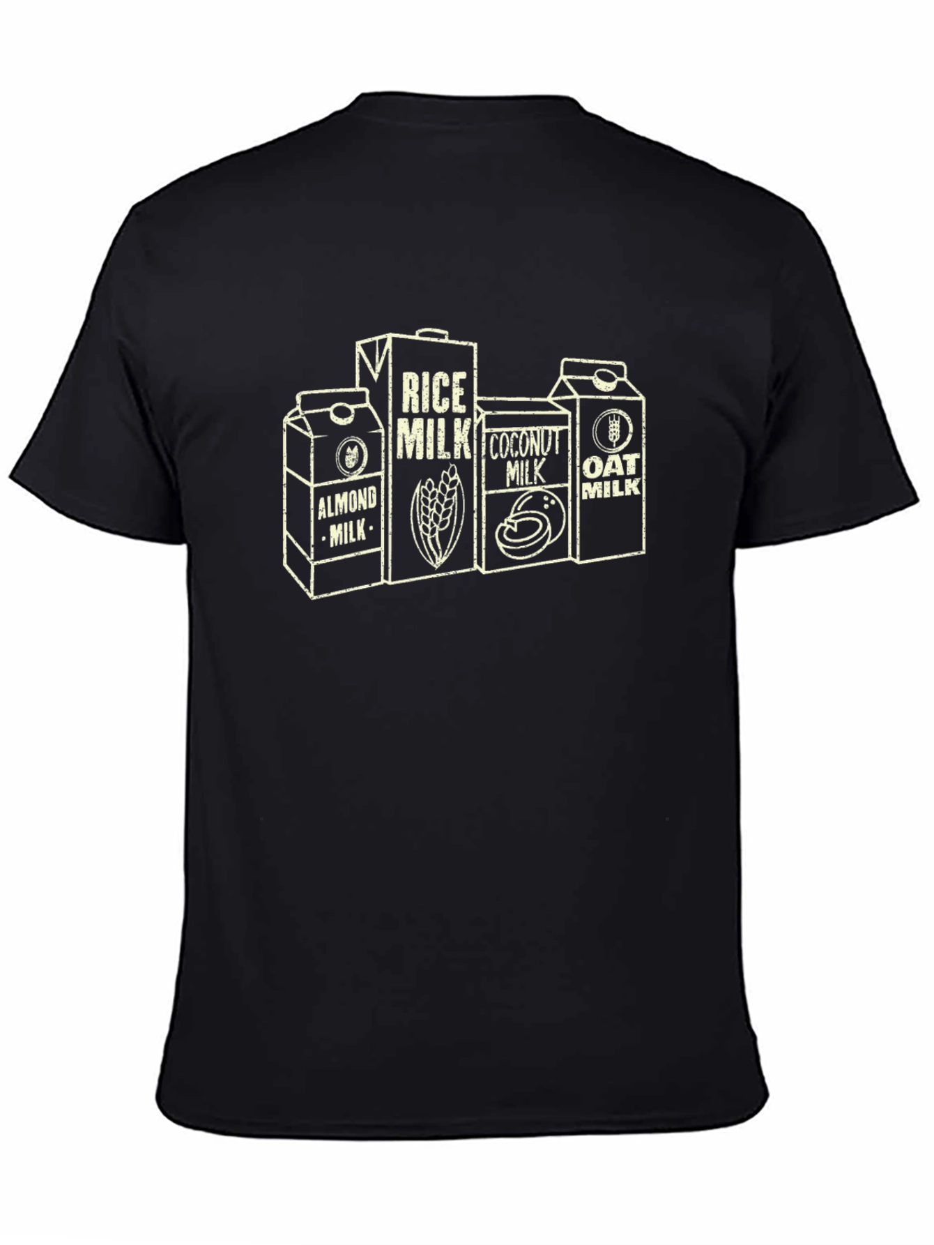 Vegan Milk Carton Graphic Tee - Black