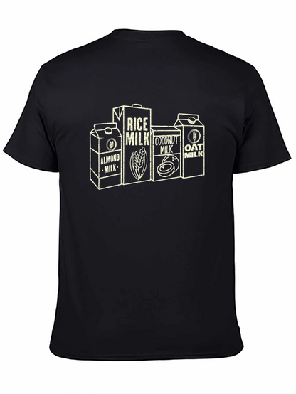 Vegan Milk Carton Graphic Tee - Black