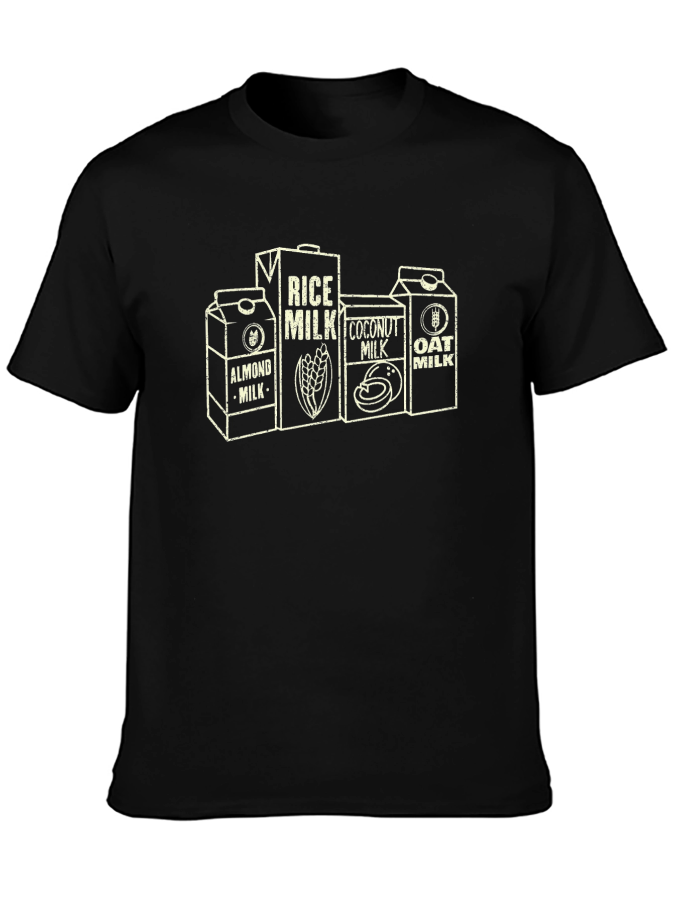 Vegan Milk Carton Graphic Tee - Black