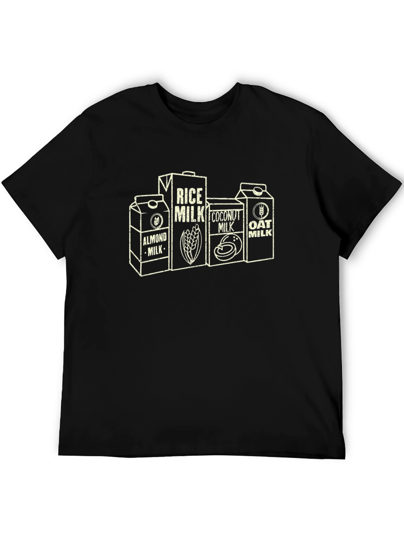 Vegan Milk Carton Graphic Tee - Black