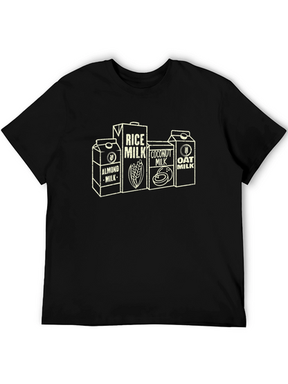 Vegan Milk Carton Graphic Tee - Black