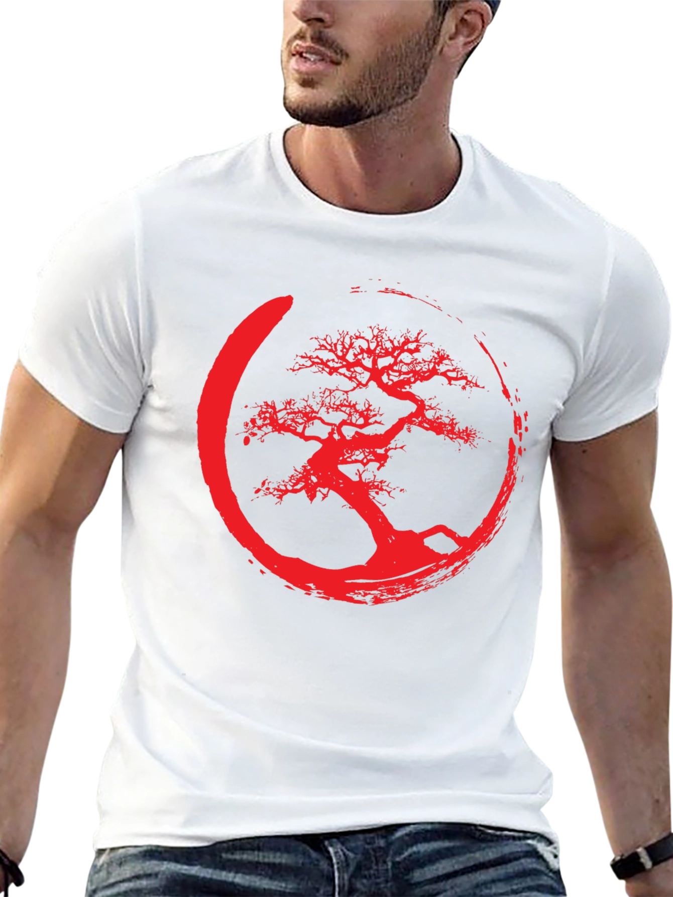 Enso Bonsai Tree Graphic Tee - Black