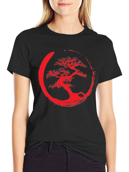 Enso Bonsai Tree Graphic Tee - Black
