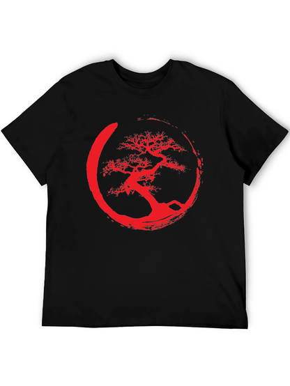 Enso Bonsai Tree Graphic Tee - Black