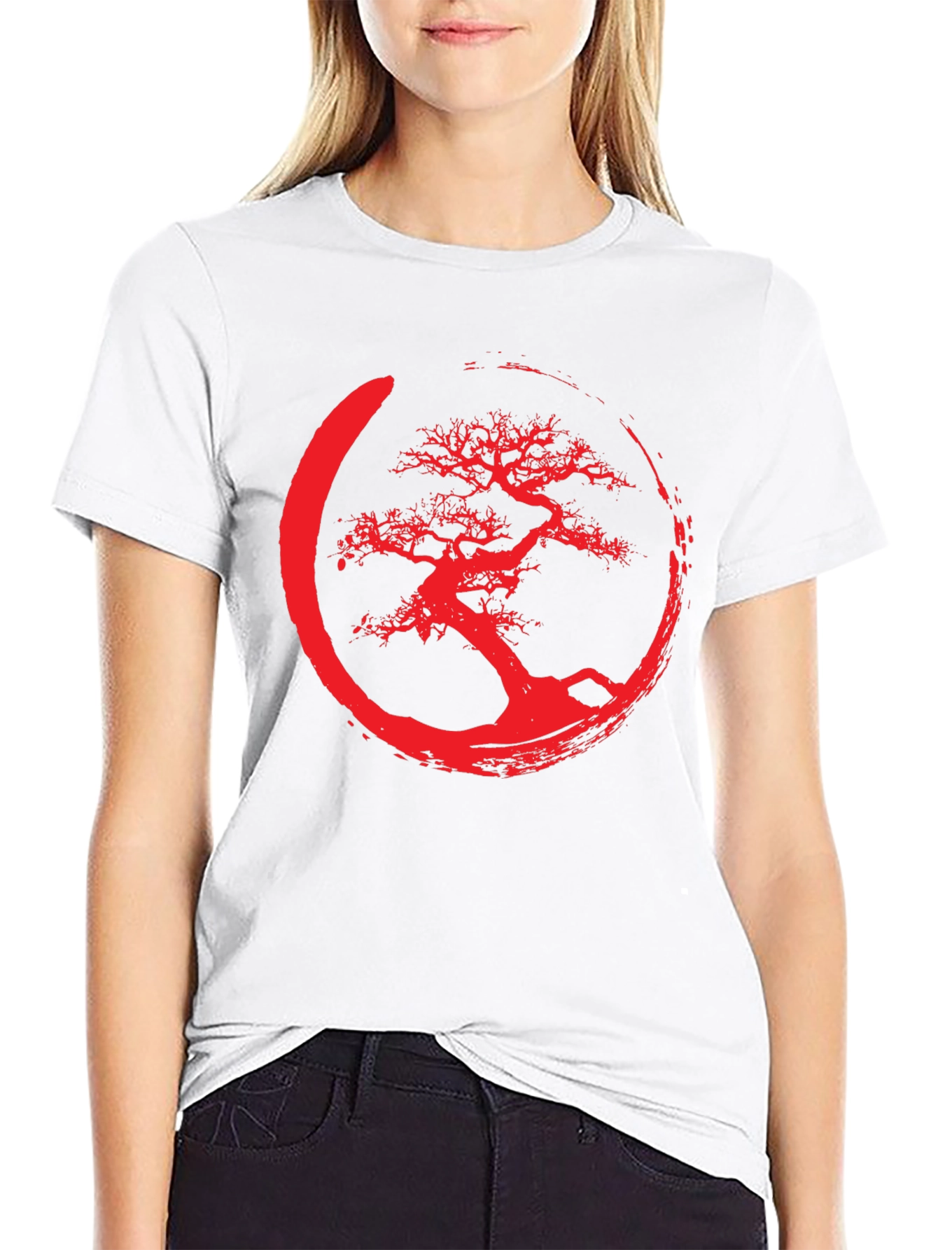 Enso Bonsai Tree Graphic Tee - Black