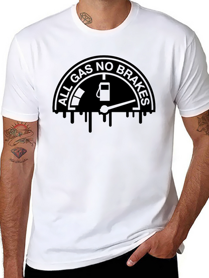 All Gas No Brakes Graphic Tee - Black