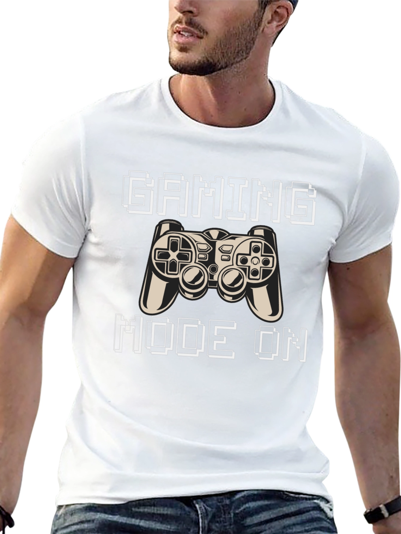 Gaming Mode On Black T-Shirt