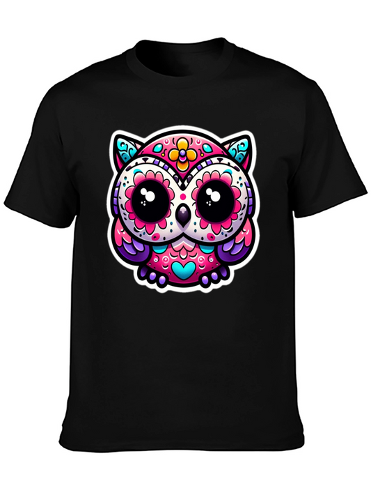 Sugar Skull Owl Graphic Tee