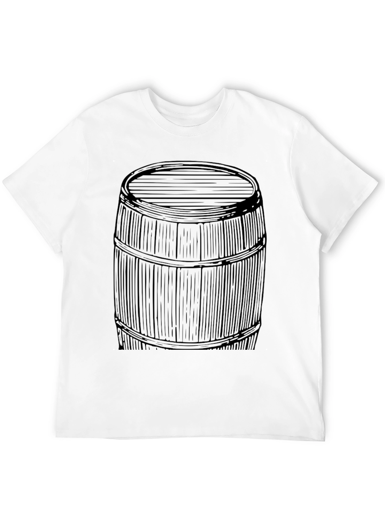 Barrel Graphic Tee - Black Cotton Blend