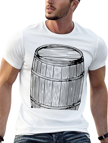 Barrel Graphic Tee - Black Cotton Blend