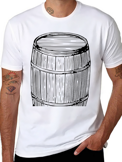 Barrel Graphic Tee - Black Cotton Blend