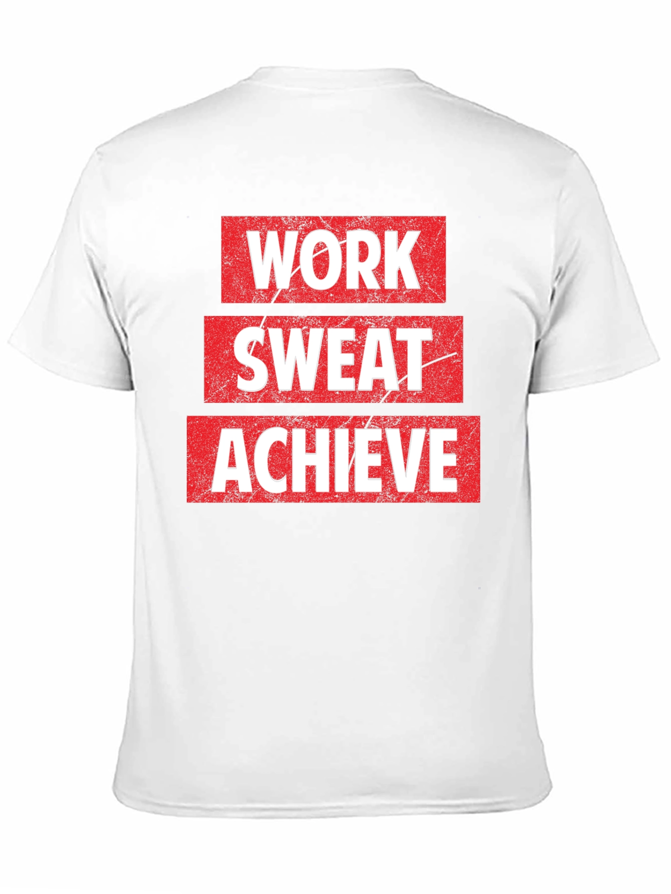 Work Sweat Achieve Black Graphic T-Shirt