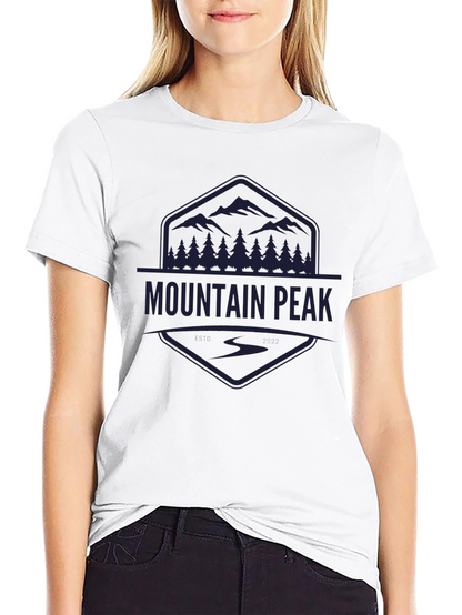 Mountain Peak Graphic Black Tee - Adventure Ready