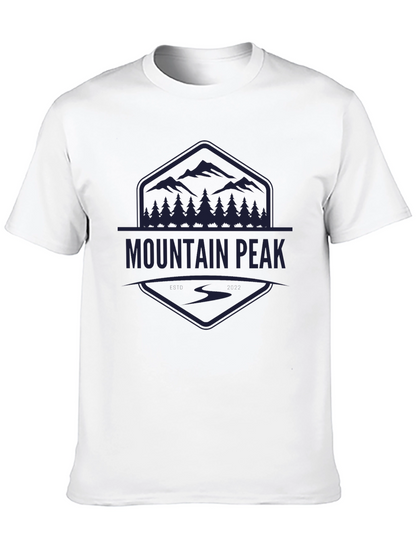 Mountain Peak Graphic Black Tee - Adventure Ready