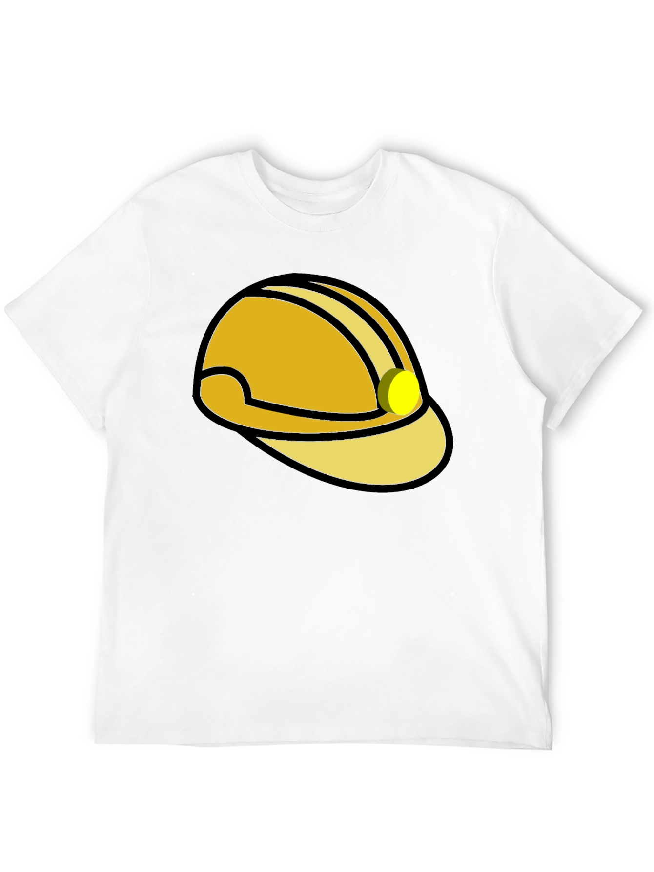Construction Hard Hat Graphic T-Shirt - Black